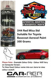 3H4 Red Mica Std Suitable for Toyota Basecoat Aerosol Paint 300 Grams