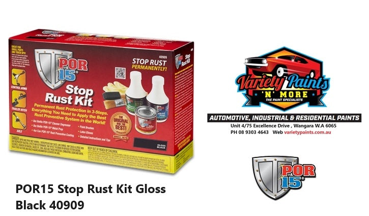 POR15 Stop Rust Kit Gloss Black 40909