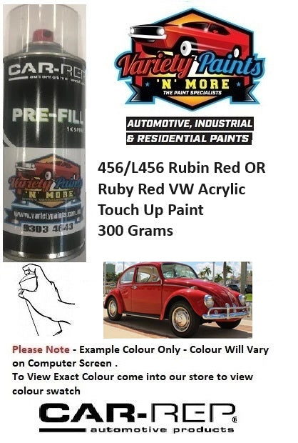 456/L456 Rubin Red / Ruby Red VW Acrylic Touch Up Paint 300 Grams