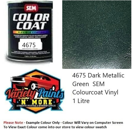 4675 Dark Metallic Green  SEM Colourcoat Vinyl 1 Litre