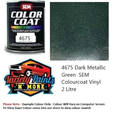 4675 Dark Metallic Green  SEM Colourcoat Vinyl 2 Litre