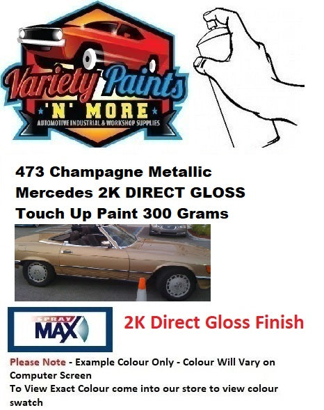 473 Champagne Metallic Mercedes 2K DIRECT GLOSS Touch Up Paint 300 Grams