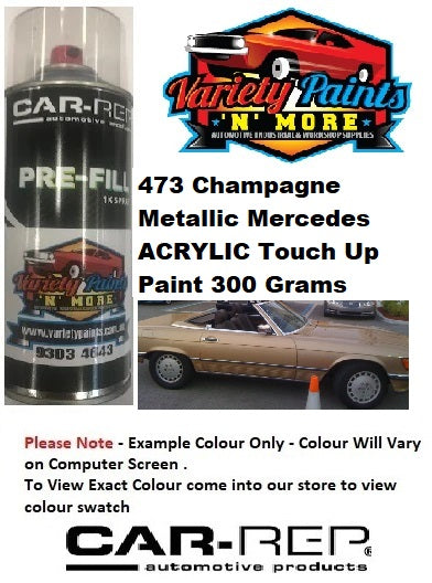 473 Champagne Metallic Mercedes Acrylic Touch Up Paint 300 Grams