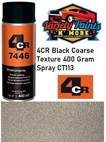 4CR Black Coarse Texture 400 Gram Spray CT113