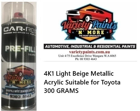 4K1 Light Beige Metallic Acrylic Suitable for Toyota 300 GRAMS