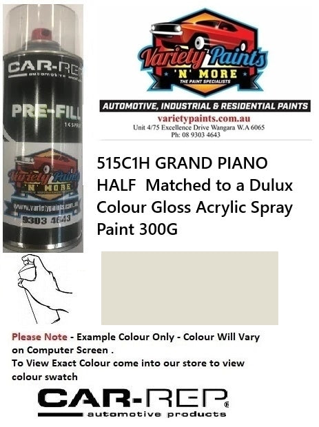 515C1H GRAND PIANO HALF  Matched to a Dulux Colour Gloss Acrylic Spray Paint 300G