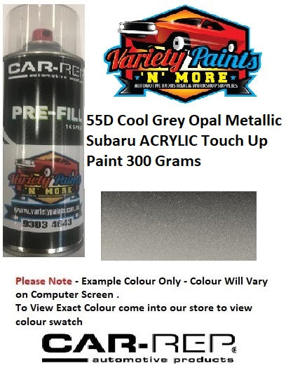 55D Cool Grey Opal Metallic Subaru Acrylic Touch Up Paint 300 Grams