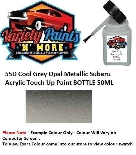 55D Cool Grey Opal Metallic Subaru Acrylic Touch Up Paint BOTTLE 50ML