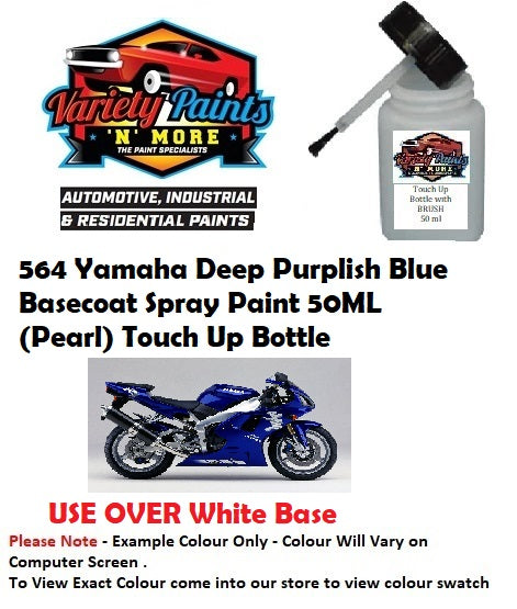 564 Yamaha Deep Purplish Blue Basecoat Spray Paint 50ML (Pearl) Touch Up Bottle