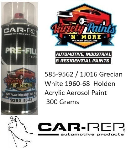 585-9562 / 1J016 Grecian White 1960-68  Holden Acrylic Aerosol Paint 300 Grams