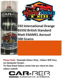 592 International Orange BS592 British Standard MATT Enamel Aerosol 300 Grams