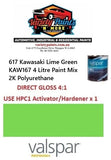617 Kawasaki Lime Green KAW167 4 Litre Paint Mix 2K Polyurethane STEP 2