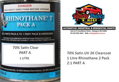 70% Satin UV 2K Clearcoat 1 Litre Rhinothane 2 Pack 2:1 PART A
