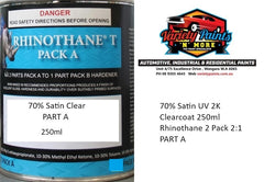 70% Satin UV 2K Clearcoat 250ml Rhinothane 2 Pack 2:1 PART A