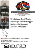 729 Griggio Steel/Grigio Moonlight Vespa/ Piaggio Motorcycle Basecoat Aerosol 300 Grams