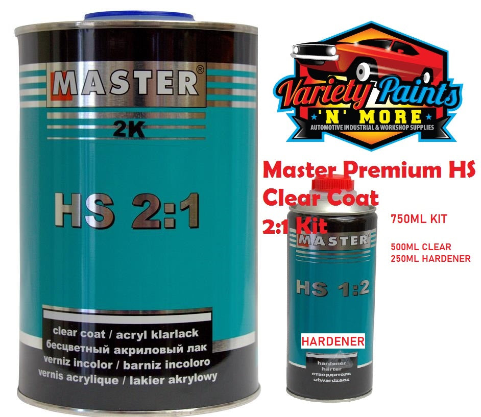 Master Premium HS Clear Coat 750ML 2:1 Kit