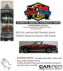 82/CAA Carmine Red Triumph (Auto) Debeers Basecoat Aerosol 300 Grams