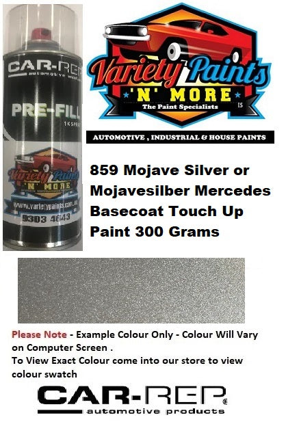859 Mojave Silver or Mojavesilber Mercedes Basecoat Touch Up Paint 300 Grams