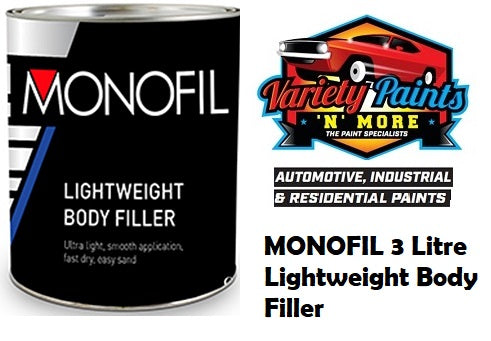 Monofil Lighweight Body Filler 3 Litre