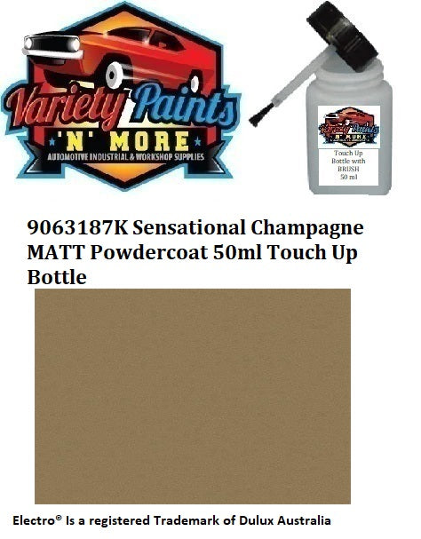 9063187K Sensational Champagne MATT Powdercoat 50ml Touch Up Bottle