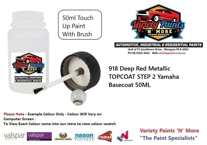 918 Deep Red Metallic TOPCOAT STEP 2 Yamaha Basecoat 50ML
