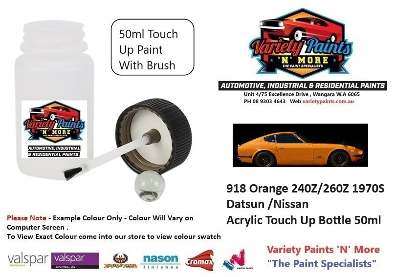 918 Orange 240Z/260Z 1970S Datsun Acrylic Touch Up Bottle 50ml