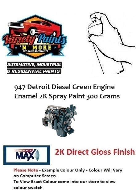 947 Detroit Diesel Green Engine Enamel 2K Spray Paint 300 Grams
