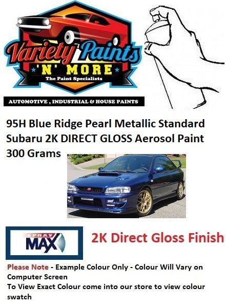 95H Blue Ridge Pearl Metallic Standard Subaru 2K DIRECT GLOSS Aerosol Paint 300 Grams