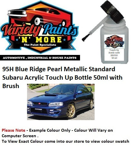 95H Blue Ridge Pearl Metallic Standard Subaru Acrylic Touch Up Bottle 50ml with Brush