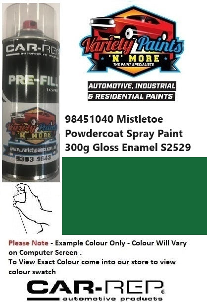 98451040 Mistletoe Powdercoat Matched Spray Paint 300g Gloss Enamel S2529