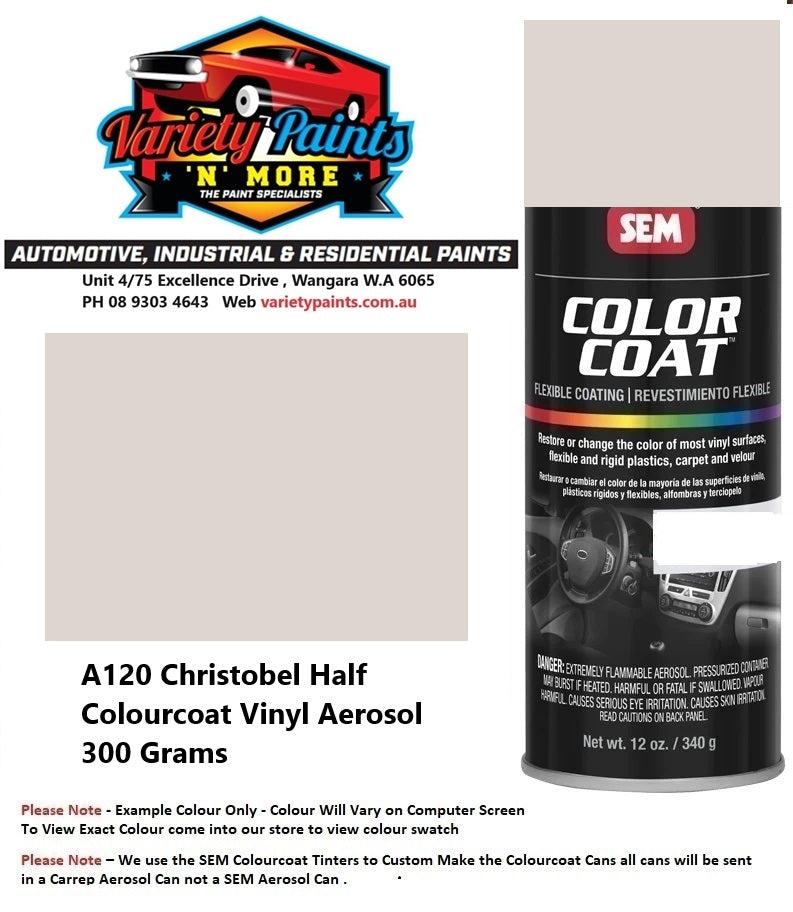 A120 Christobel Half Colourcoat Vinyl Aerosol 300 Grams