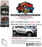 A3D / 3D Bright Silver Variant 3 (Darker) KIA Basecoat Touch Up Paint 300 Grams