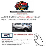 A3D / 3D Bright Silver Variant 3 (Darker) KIA 2K DIRECT GLOSS Touch Up Paint 300 Grams
