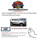 A3D / 3D Bright Silver Standard KIA 2K DIRECT GLOSS Touch Up Paint 300 Grams