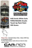 A4D Arctic White Suits FORD/MAZDA Acrylic Touch Up Paint Paint 300 Grams  