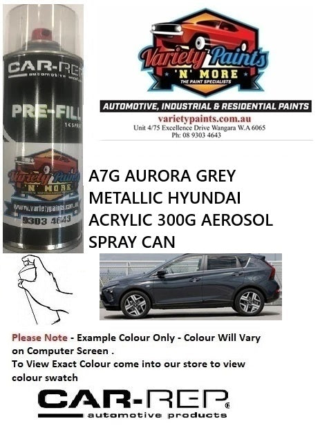 A7G AURORA GREY METALLIC HYUNDAI ACRYLIC 300G AEROSOL SPRAY CAN