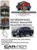 AAP OBSIDIAN BLACK METALLIC  Basecoat BYD Aerosol Paint 300 Grams