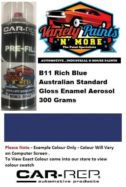 B11 Rich Blue Australian Standard Gloss Enamel Aerosol 300 Grams 2IS 11A