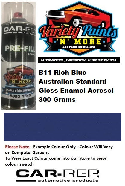 B11 Rich Blue Australian Standard Gloss Enamel Aerosol 300 Grams 1IS 11A