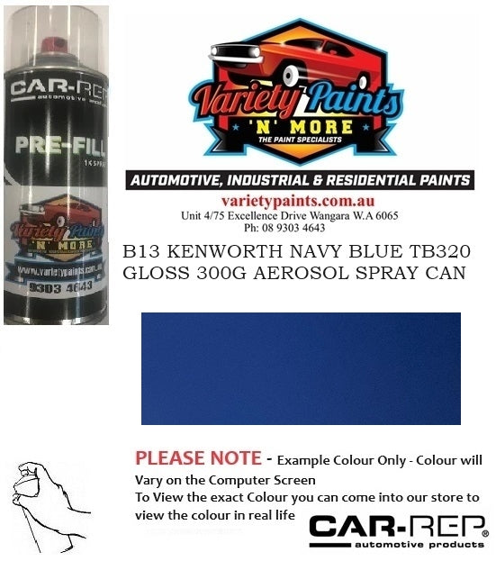 B13 KENWORTH NAVY BLUE TB320 GLOSS 300G AEROSOL SPRAY CAN