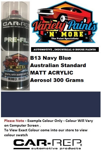 B13 Navy Blue Australian Standard MATT ACRYLIC Aerosol 300 Grams