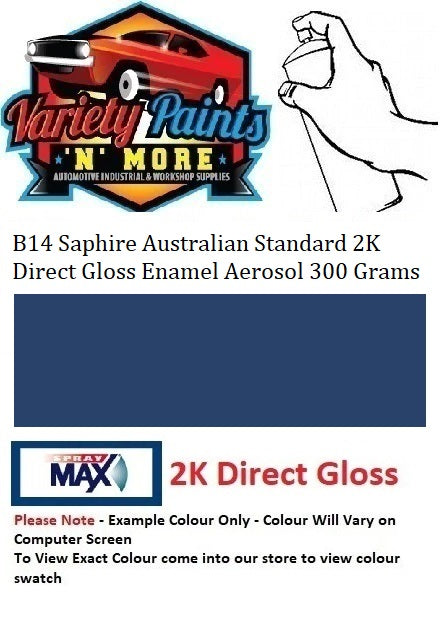 B14 Saphire Australian Standard 2K Direct Gloss Enamel Aerosol 300 Grams 2IS 85A