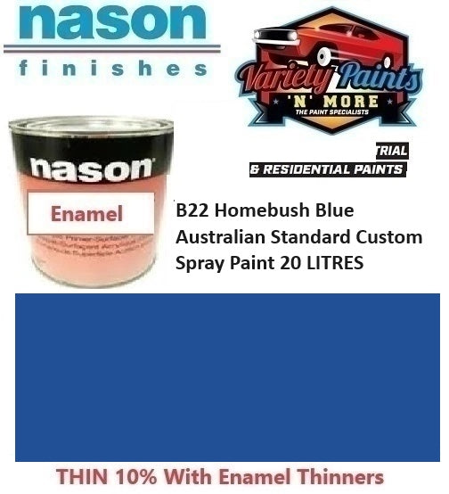 B22 Homebush Blue Australian Standard Custom Spray Paint 20 LITRES
