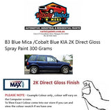 B3 Blue Mica OR Cobalt Blue KIA 2K Direct Gloss Spray Paint 300 Grams