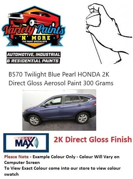 B570 Twilight Blue Pearl HONDA 2K Direct Gloss Aerosol Paint 300 Grams 1IS 10A