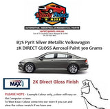 B7S Pyrit Silver Metallic Volkswagon 2K DIRECT GLOSS Aerosol Paint 300 Grams