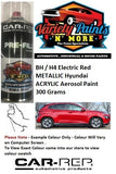 BH / H4 Electric Red METALLIC Hyundai ACRYLIC Aerosol Paint 300 Grams