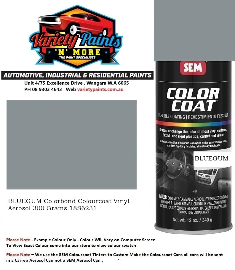 BLUEGUM Colorbond Colourcoat Vinyl Aerosol 300 Grams 18S6231