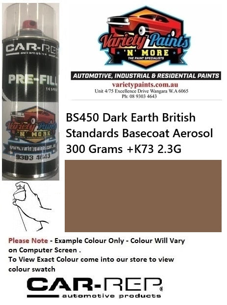 BS450 Dark Earth British Standards Basecoat Aerosol 300 Grams +K73 2.3G