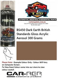 BS450 Dark Earth British Standards GLOSS ACRYLIC Aerosol 300 Grams
